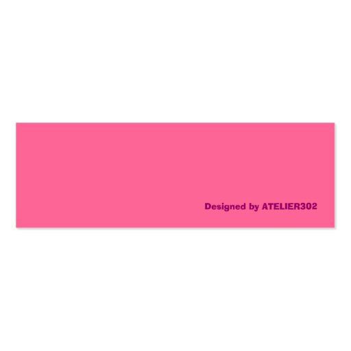Pink squirrel Profile Card Business Card (back side)