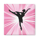 Pink Star Ballerina Refrigerator Magnet