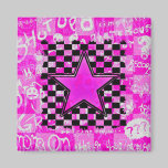 Pink Star Graffiti Magnet magnets