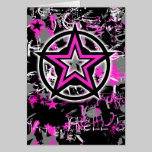 Pink Star Graphic Card cards