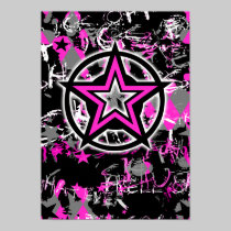 Pink Star Graphic posters