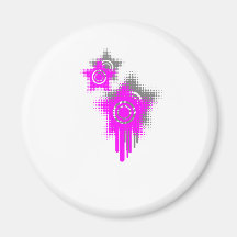 pink star magnet