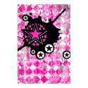 Pink Star Splatter posters