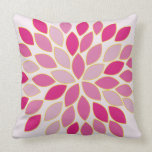 Pink Starburst Modern Flower Pattern Design Pillow pillows