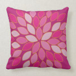 Pink Starburst Modern Flower Pattern Design Pillow pillows