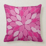 Pink Starburst Modern Flower Pattern Design Pillow pillows