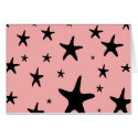 Pink Starfish Blank Card