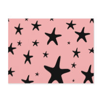 Pink Starfish Postcard by MidnightAkita Pink Starfish Postcard