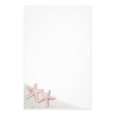 Pink Starfish stationery