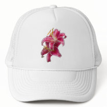 Pink Stargazer Lilies Mesh Hats