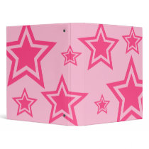 Pink Stars 1" Binder by nottynotebooks Pink Stars 1" Binder