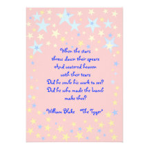 Pink Stars Baby Shower Invitation