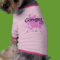 Pink Stars Bone pet clothing