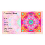 Pink Stars & Bubbles Fractal Art Pattern business cards