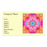 Pink Stars & Bubbles Fractal Pattern business cards