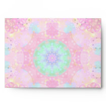 Pink Stars & Bubbles Fractal Pattern Envelopes