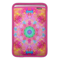 Pink Stars & Bubbles Fractal Pattern MacBook Sleeves
