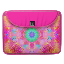 Pink Stars & Bubbles Fractal Pattern Sleeves For MacBook Pro