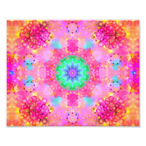 Pink Stars & Bubbles Fractal Pattern