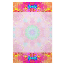 Pink Stars & Bubbles Fractal Pattern Custom Stationery