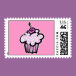 pink stars cupcake