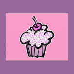 pink stars cupcake