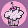 pink stars cupcake