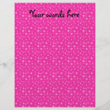 Pink stars pattern personalized flyer