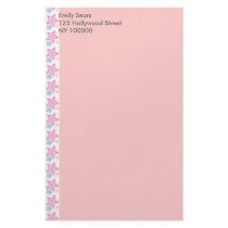 Pink stars stationary stationery by Emazevedo Pink stars stationary stationery