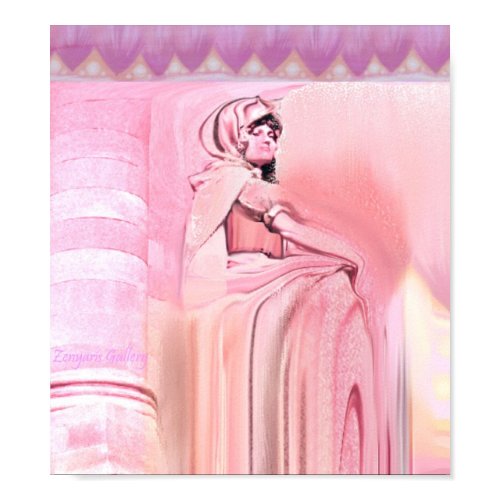 Pink statue print