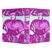 pink steampunk vinyl binder