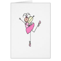 Pink Stick Ballerina Three Card
