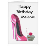 Pink Stiletto Shoe and Cupcake Greeting Cards