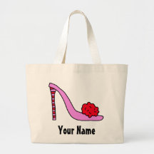 Pink Stiletto Shoe Shopping Bag