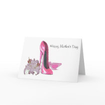 Pink Stiletto Shoes and Lilies Greeting Cards
