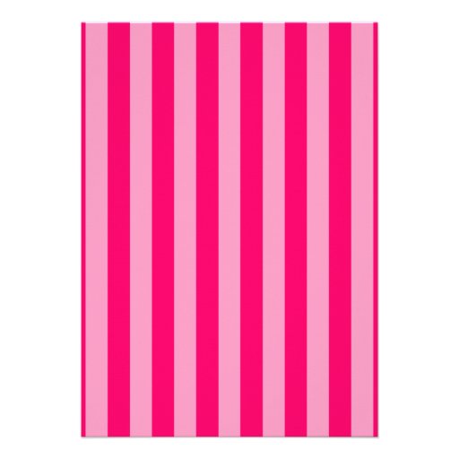 Pink Stripe Background Custom Invitation