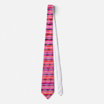 Pink Stripe Flower Tie