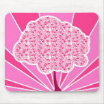 PINK STRIPE HEART TREE MOUSEPADS