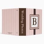 Pink Stripe Monogram Binder