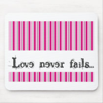Pink Stripe Mouse Pad