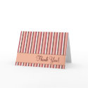 Pink Stripe Thank You card