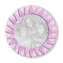 Pink Striped Flower magnets by HeartsinFocus Pink Striped Flower magnets