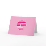 Pink Striped Monogram - Letter E Greeting Card