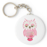 Pink Striped Owl keychains