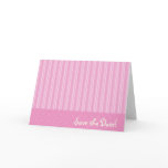 Pink Striped Save the Date cards
