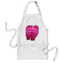 Pink Striped Socks Aprons