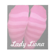 Pink Striped Socks Memo Notepads