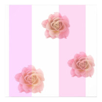 Pink Stripes and Roses posters