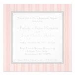 Pink Stripes and Simplicity Square Invitations