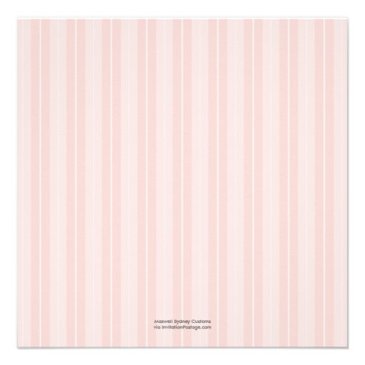 Pink Stripes and Simplicity Square Invitations